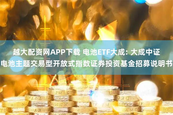 越大配资网APP下载 电池ETF大成: 大成中证电池主题交易型开放式指数证券投资基金招募说明书